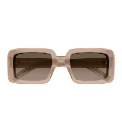 Shop Saint Laurent Eyewear Sunglasses In Orange