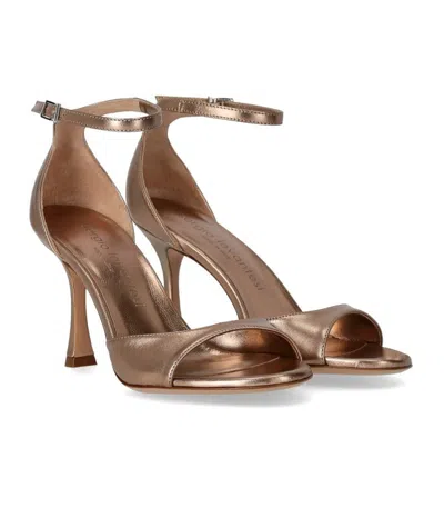 Shop Sergio Levantesi Hope Copper Heeled Sandal In Brown