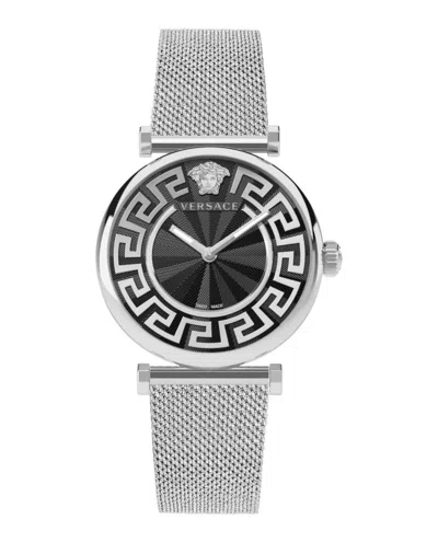 Shop Versace Greca Chic Bracelet Watch In Silver