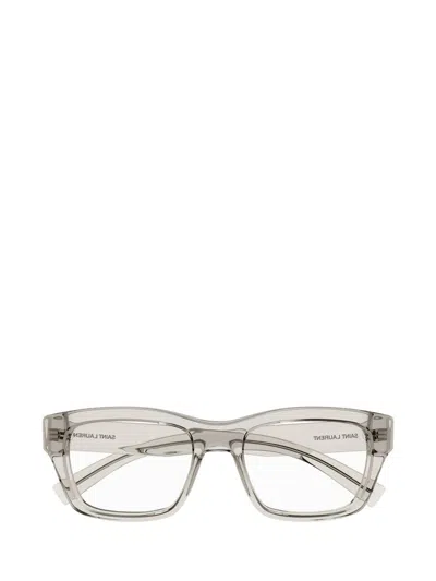 Shop Saint Laurent Eyewear Eyeglasses In Brown