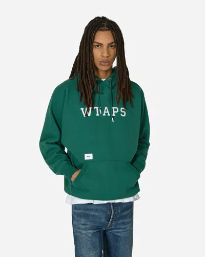 Shop Wtaps Academy Hooded Sweatshirt In Green