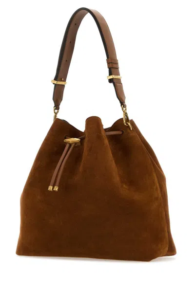 Shop Jimmy Choo Bucket Bags In Camel