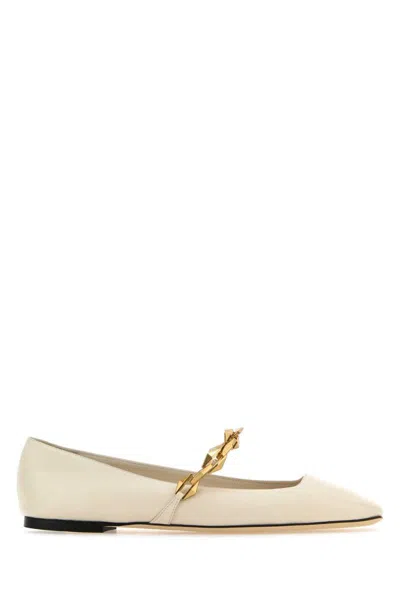 Jimmy Choo Embossed Lizard Leather Diamond Tilda In White