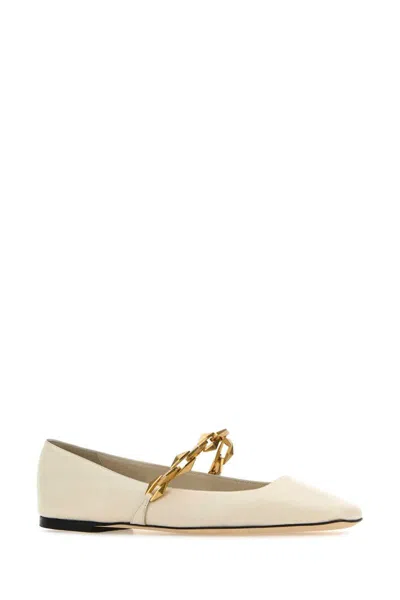 Jimmy Choo Embossed Lizard Leather Diamond Tilda In White