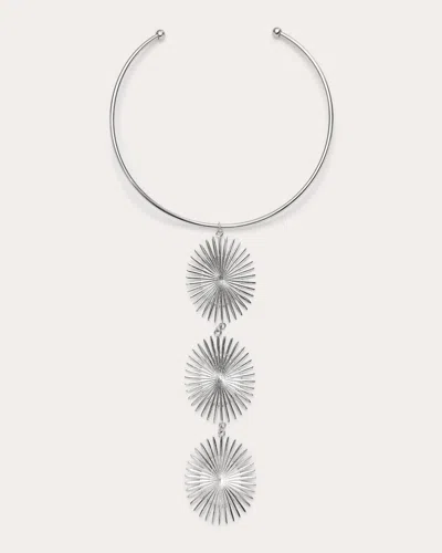 Shop Ramy Brook Alvie Fan Necklace In Silver
