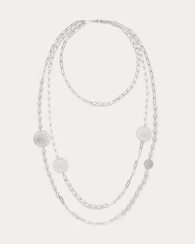 Shop Ramy Brook Clara Layered Necklace In Silver