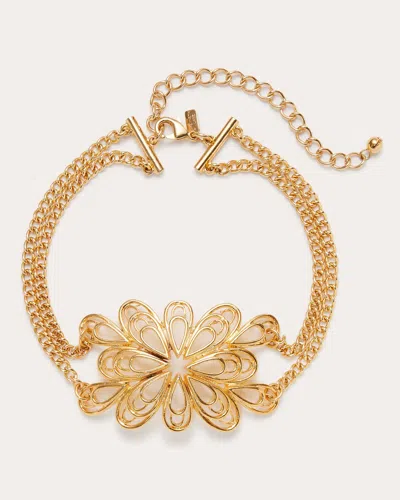 Shop Ramy Brook Stella Flower Necklace In Gold