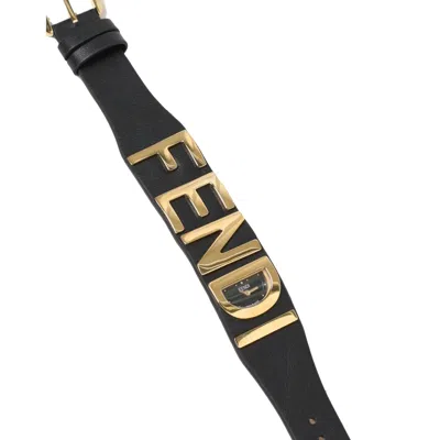 Shop Fendi Graphy Bracelet Watch In 黑色的