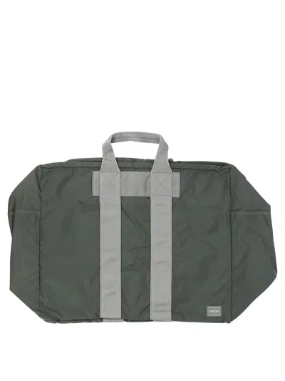 Shop Porter Yoshida "flex 2 Way" Duffle Bag In 灰色的
