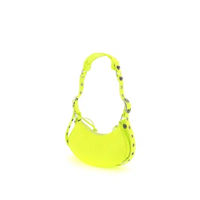 Shop Balenciaga Le Cagole Xs Shoulder Bag In Yellow