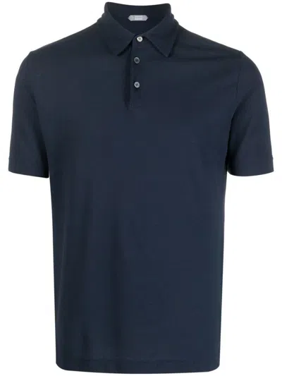 Shop Zanone T-shirts And Polos In Blu Copiativo