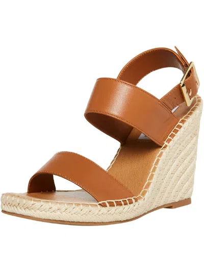 Shop Steve Madden Uri Womens Buckle Espadrilles Wedge Heels In Brown