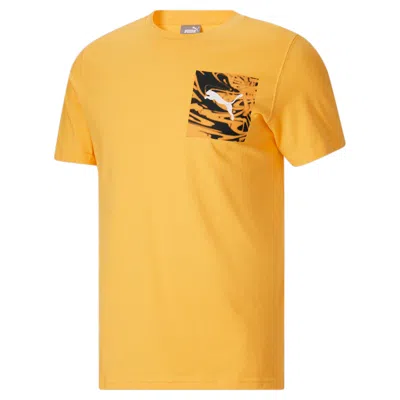 Shop Puma Men's Power Summer Tee In Yellow