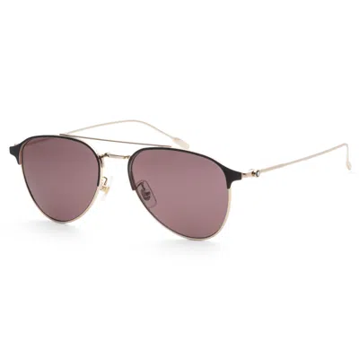 Shop Mont Blanc Montblanc Men's 55mm Sunglasses Mb0190s-001-55 In Gold
