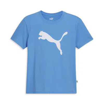 Shop Puma Women's Essentials Big Cat Logo Tee In Blue