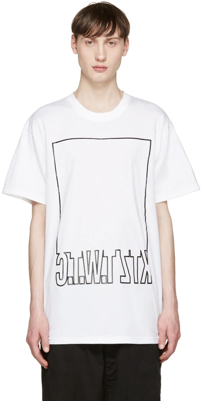 Ktz  White T-shirt With Black Print