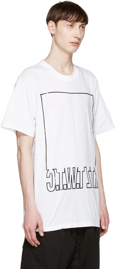 Shop Ktz White Mirrored Logo T-shirt