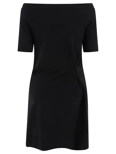Shop Courrèges Asymmetric Dress In Black