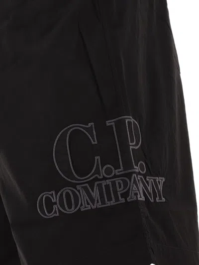 Shop C.p. Company "eco-chrome" Swim Shorts In Black
