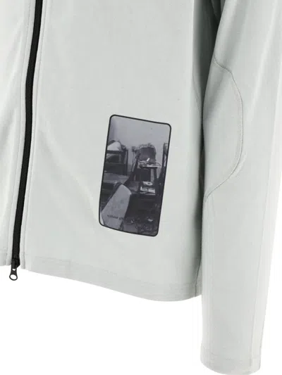 Shop Gr10k "heavy Jersey" Zippered Sweatshirt In Grey