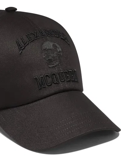Shop Alexander Mcqueen "varsity Skull" Cap In Black