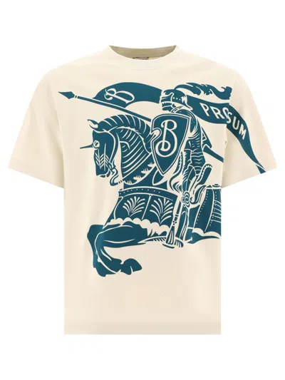 Shop Burberry Printed T-shirt In Beige
