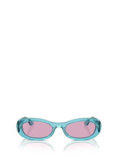 Shop Vogue Eyewear Sunglasses In Transparent Torquoise