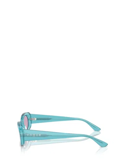 Shop Vogue Eyewear Sunglasses In Transparent Torquoise