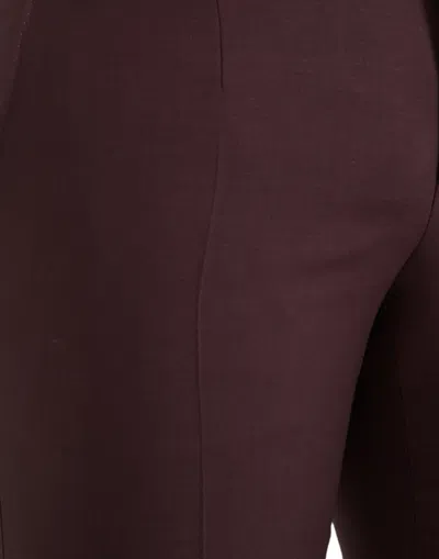 Shop Dolce & Gabbana Maroon Wool Men Slim Fit Dress Men's Pants