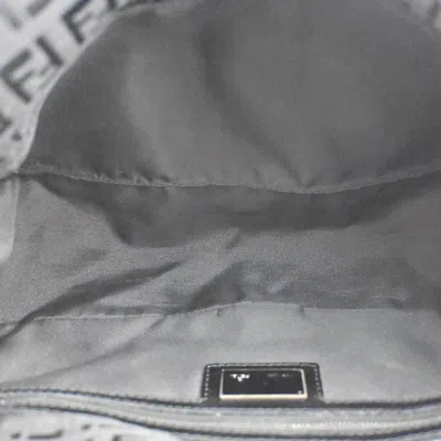 Shop Fendi Baguette Black Canvas Shoulder Bag ()