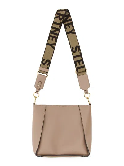 Shop Stella Mccartney Shoulder Bag With Logo In Dove