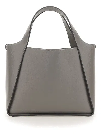Shop Stella Mccartney Shoulder Bag With Logo In Grey
