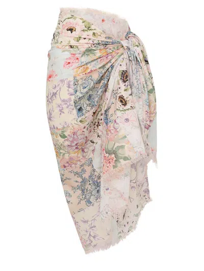 Shop Zimmermann Printed Pareo In Multicolour
