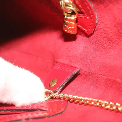 Pre-owned Louis Vuitton Bucket Pm Red Leather Shoulder Bag ()