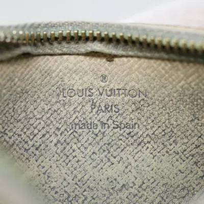 Pre-owned Louis Vuitton Pochette Clés White Canvas Wallet  ()