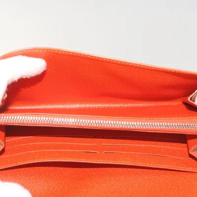 LOUIS VUITTON Pre-owned Portefeuille Sarah Orange Leather Wallet  ()