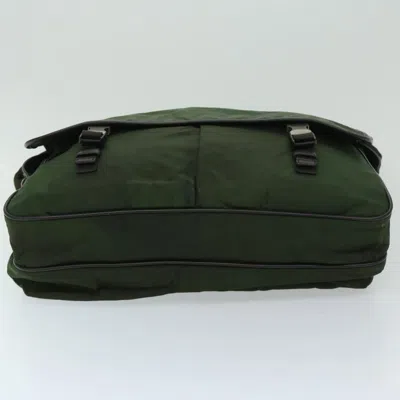 Shop Prada Tessuto Green Synthetic Shoulder Bag ()