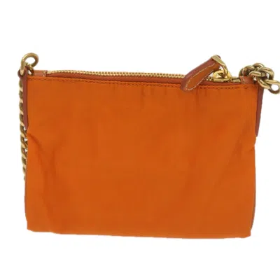 Shop Prada Tessuto Orange Synthetic Shoulder Bag ()
