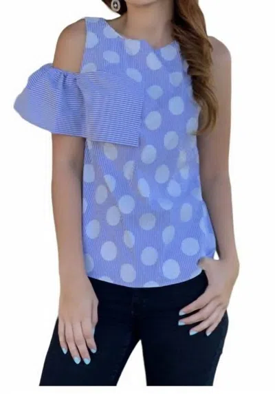 Shop Eva Franco Ace Top In Confetti Dot In Purple