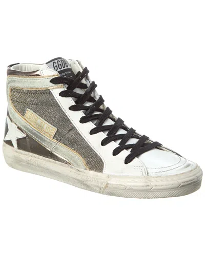 Shop Golden Goose Slide Leather Sneaker In White