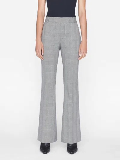 Shop Frame Le High Flare Trouser In Noir Multi In Grey