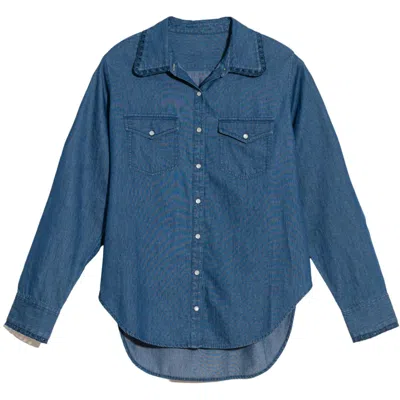 Shop Kerri Rosenthal Women's Mia Shirt In Chambray Dark Denim In Blue