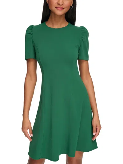 Shop Karl Lagerfeld Womens Formal Mini Sheath Dress In Green