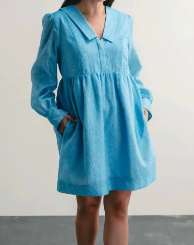 Shop Darling Avenue Dress In Cyan Blue