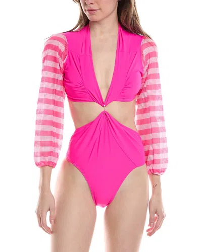 Shop Vera Dolini Swimsuit In Pink