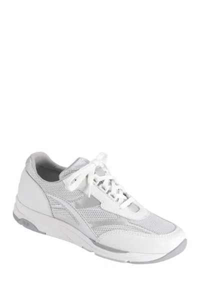 Shop Sas Women's Tour Mesh Lace Up Sneaker - Wide Width In Silver In White
