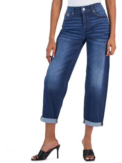 Shop Inc Womens Mid-rise Faded Boyfriend Jeans In Blue