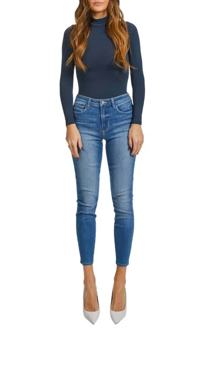 Shop L Agence Margot Skinny Jeans In Paramount In Blue