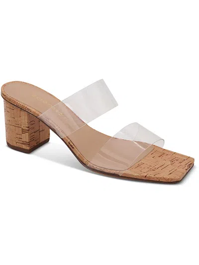 Shop Andre Assous Didi Womens Vinyl Mule Slide Sandals In Beige