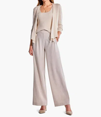 Nic + Zoe High Waist Twill Wide Leg Pants In Beige